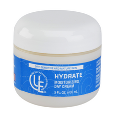 2 oz. jar of Uniquely Effective Skincare’s Hydrate Moisturizing Day Cream that is a rich, velvety cream  ideal for dry, sensitive, and mature skin, helping restore hydration, firmness, and visible radiance with each use.