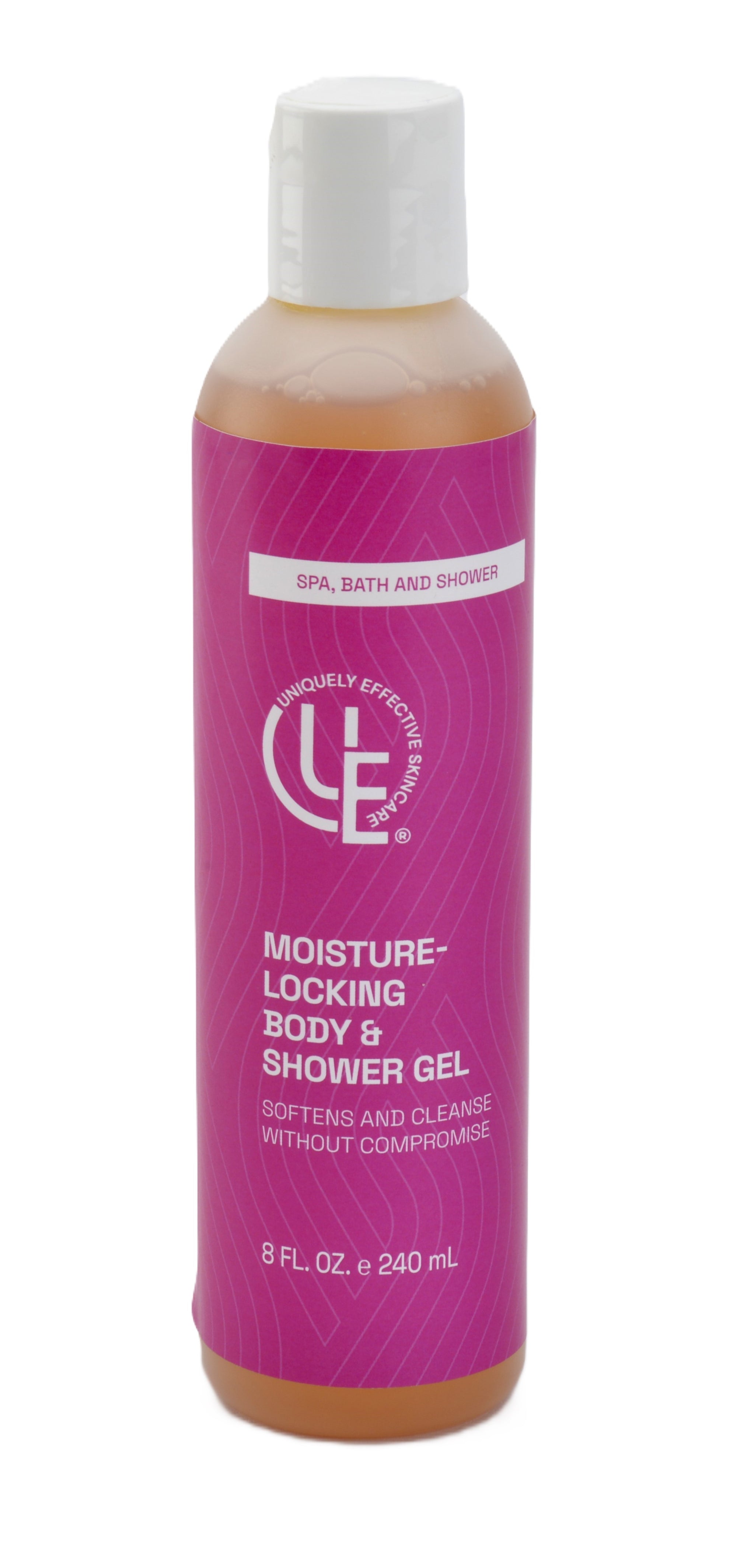 8 fl. oz. bottle of Uniquely Effective Skincare Moisture-Locking Shower Gel to prevent skin from drying out