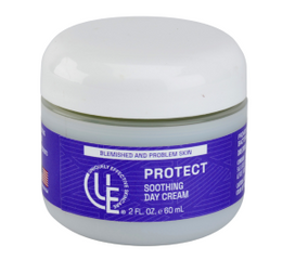 2 oz. jar of Protect Soothing Day Cream – lightweight daily moisturizer for blemished and problem-prone skin that calms, hydrates, and doubles as a primer.