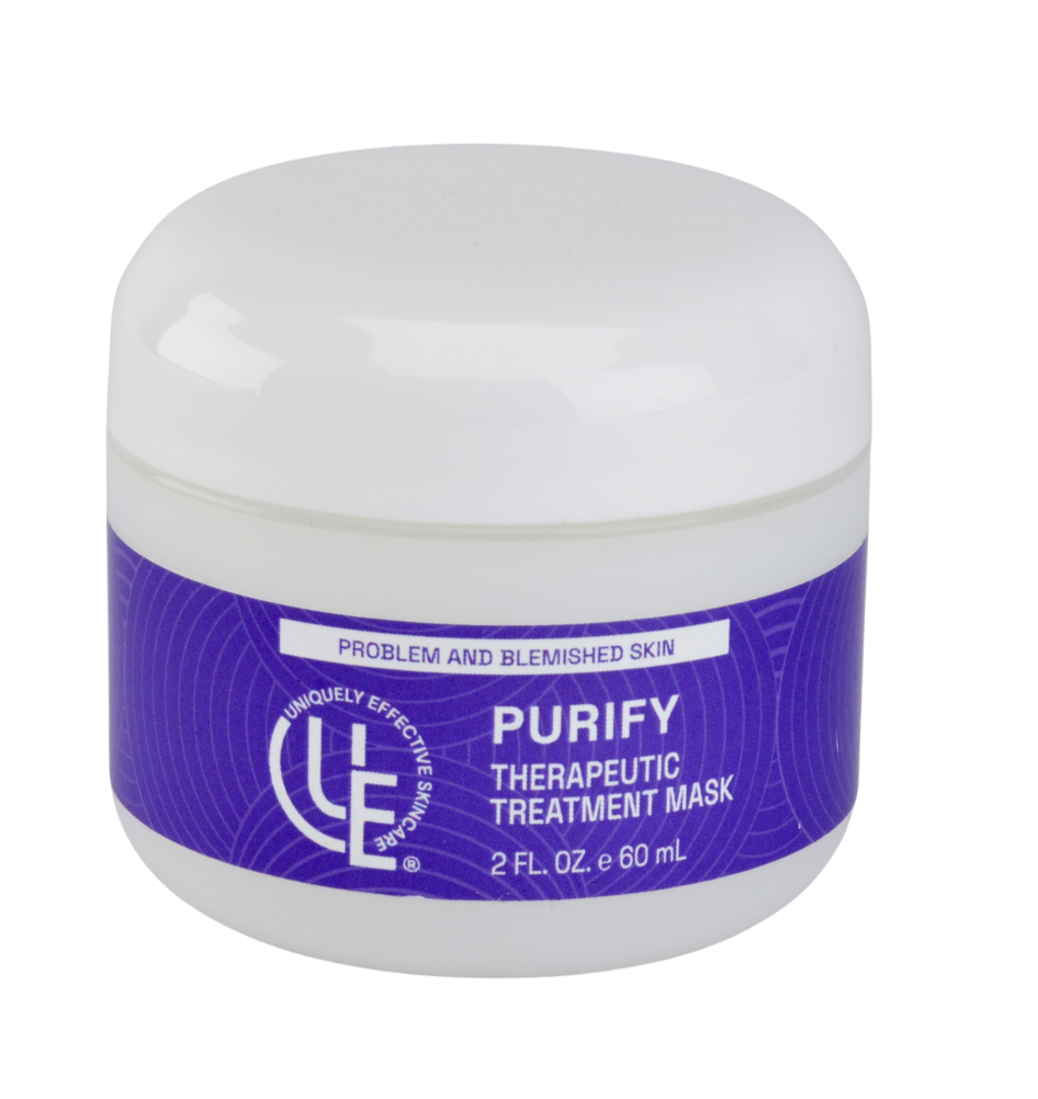 Purify Therapeutic Treatment Mask –  2 oz. jar -- clarifying clay mask with Kaolin, Aloe Vera, and botanicals to calm, detoxify, and balance oily or acne-prone skin.