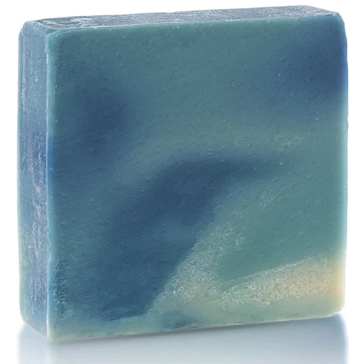 3.5 oz bar of blue topical water handcrafted Organic Shea Butter Soap