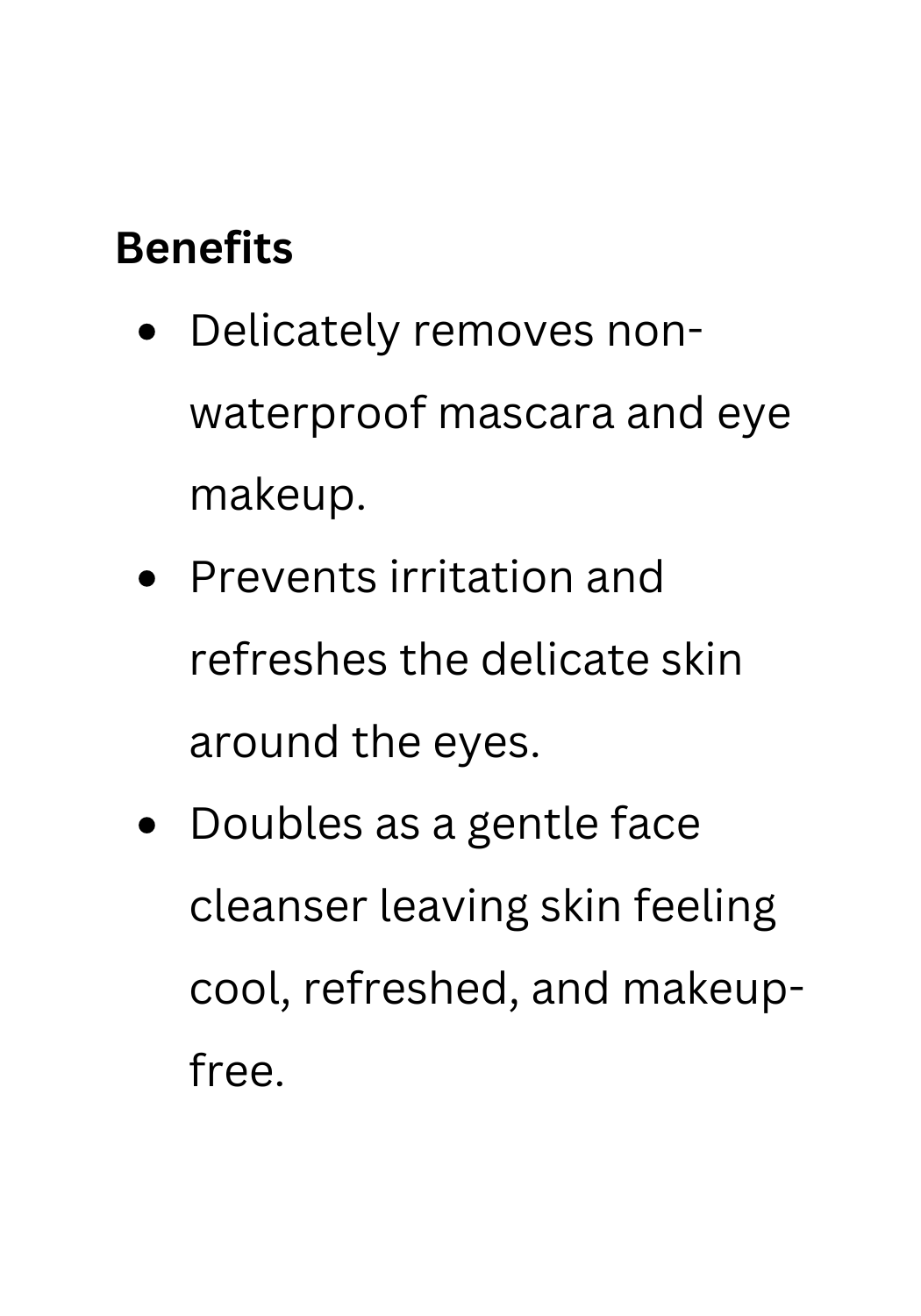 Benefits of Uniquely Effective Skincare's 6 fl. oz. bottle of Dissolve Oil-Free Cleansing Liquid for Makeup Remover for all skin types