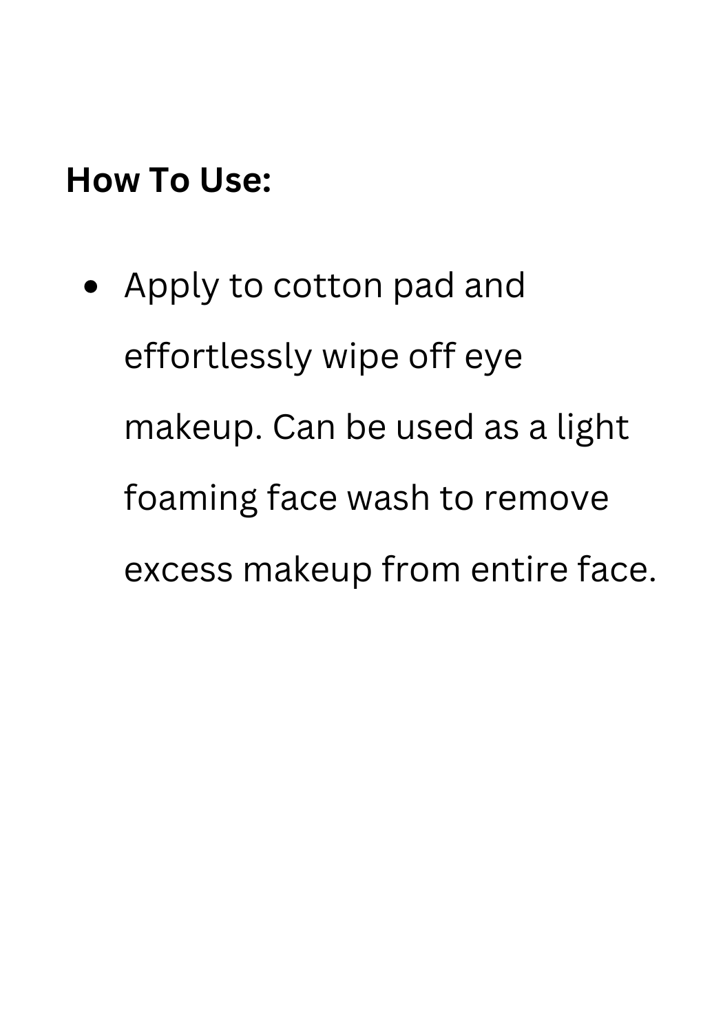 How to use Uniquely Effective Skincare's 6 fl. oz. bottle of Dissolve Oil-Free Cleansing Liquid for Makeup Remover for all skin types