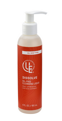 Uniquely Effective Skincare's 6 fl. oz. bottle of Dissolve Oil-Free Cleansing Liquid for Makeup Remover for all skin types 