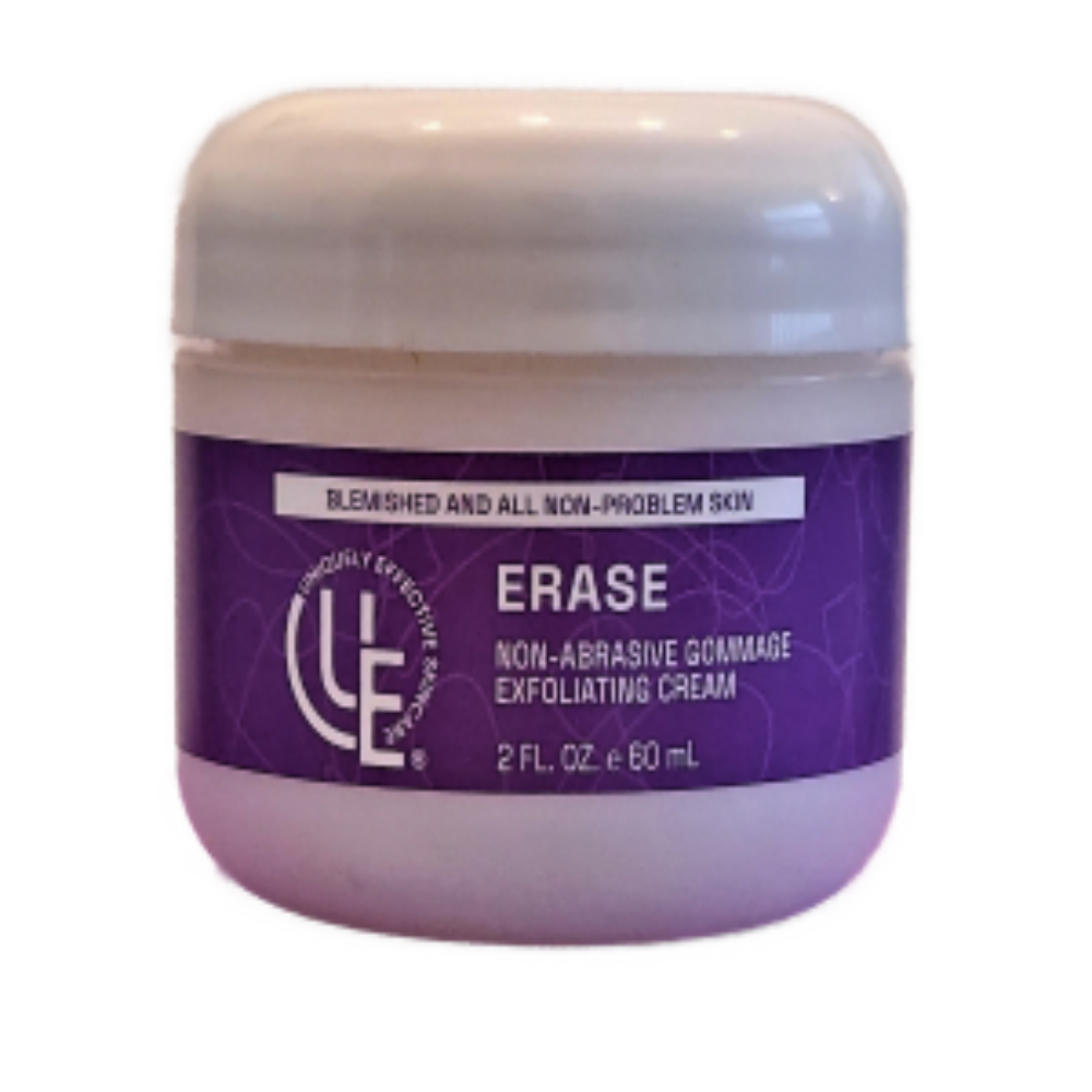 2 oz. jar of Erase exfoliating cream: gentle for all skin types