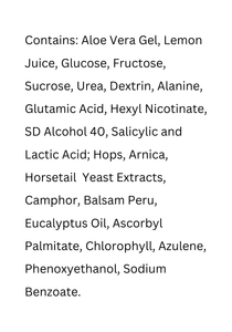 List of Ingredients for Reduce Bacteria Fighting Astringent for combination and oily skin by Uniquely Effective Skincare"