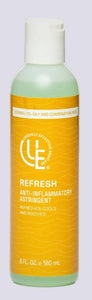 Uniquely Effective Skincare's 6 fl. oz. bottle of Refresh Anti-Inflammatory Astringent for Normal Skin