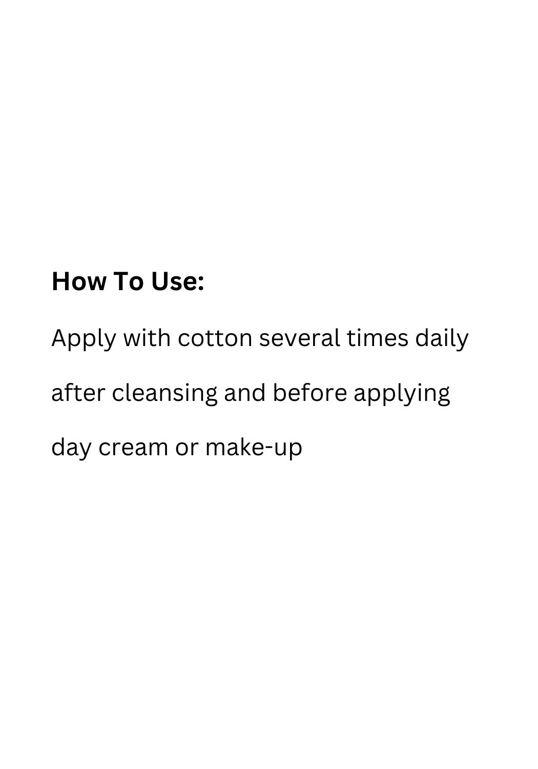 How to Use instructions for Refresh Anti-Inflammatory Astringent for normal, combination, and oily skin by Uniquely Effective Skincare