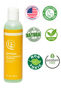 Uniquely Effective Skincare's 6 fl. oz. bottle of Refresh Anti-Inflammatory Astringent for Normal