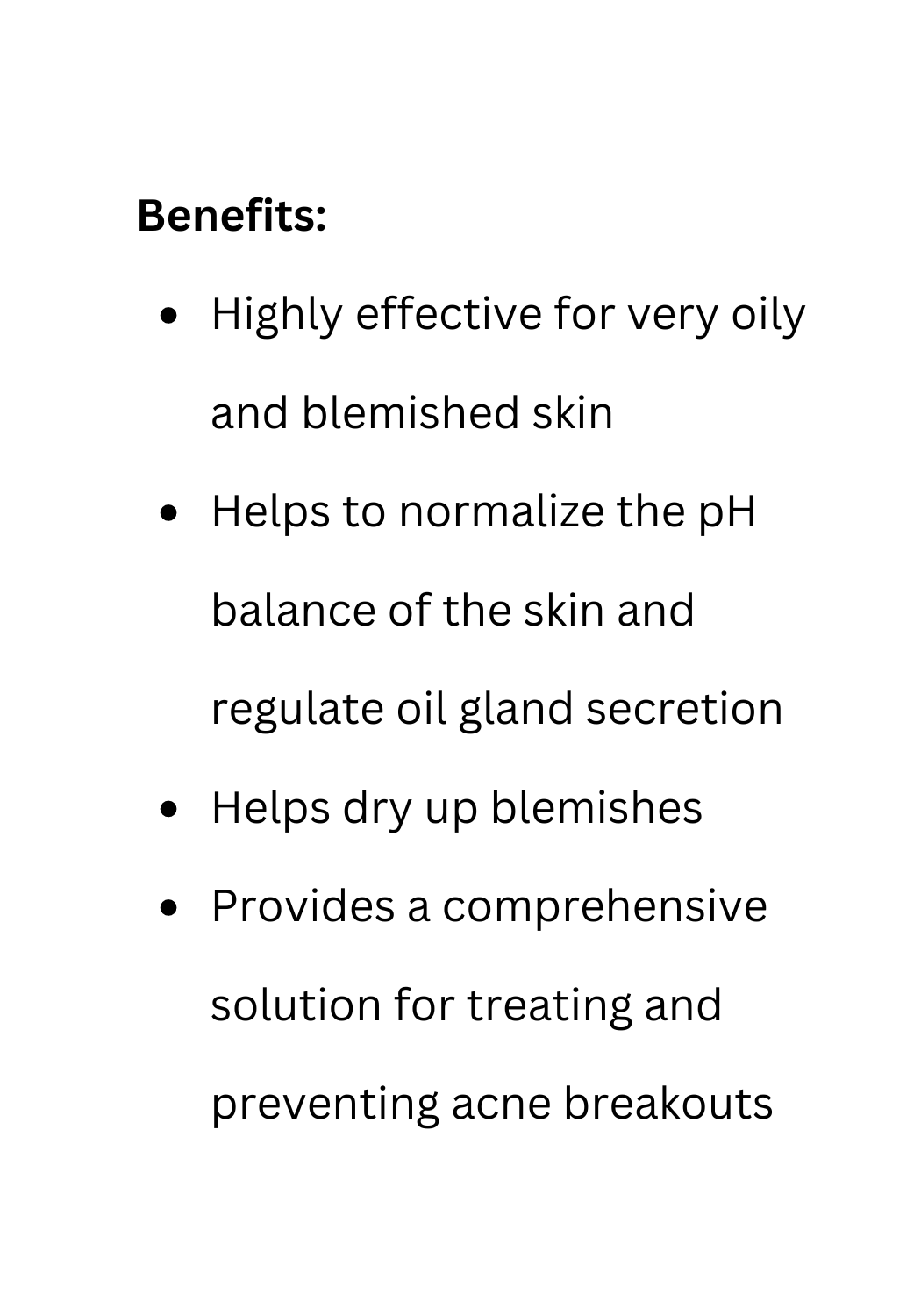 list of benefits for Regulate Blemish Controlling Astringent for very oily and blemished skin by Uniquely Effective Skincare