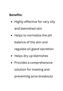 list of benefits for Regulate Blemish Controlling Astringent for very oily and blemished skin by Uniquely Effective Skincare