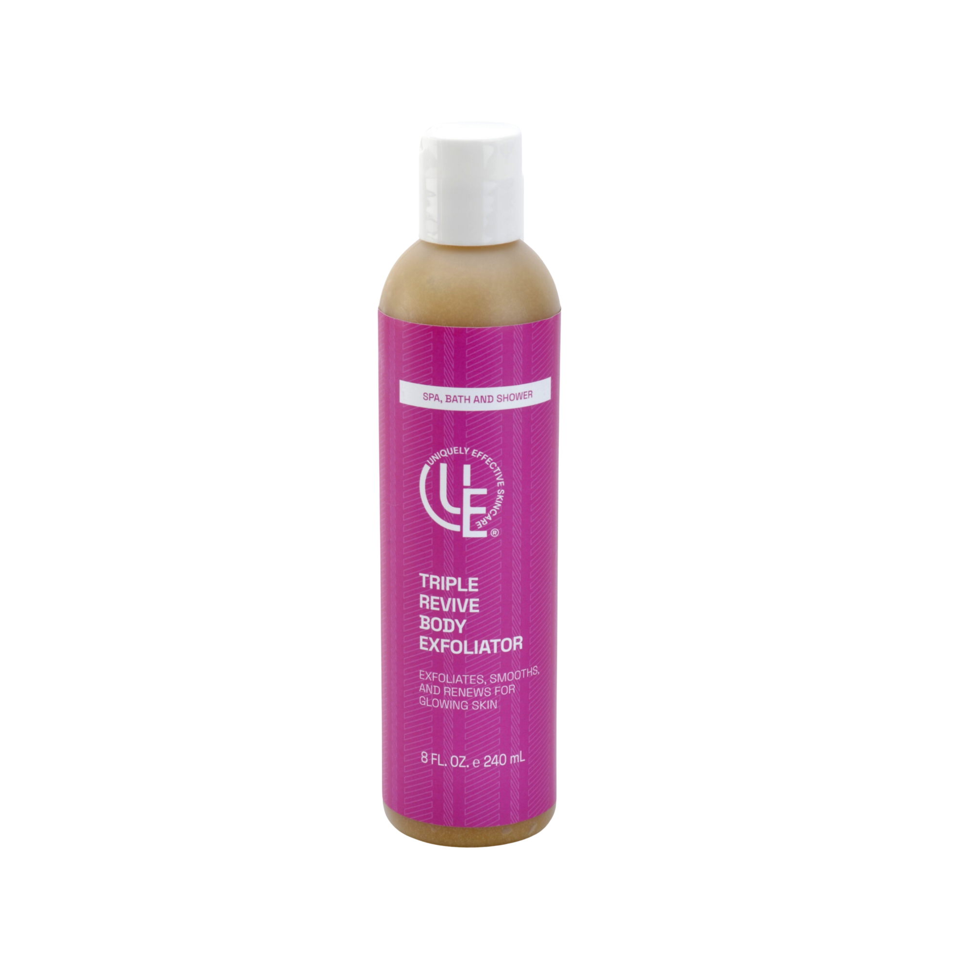 Triple Revive body exfoliator with papaya pineapple enzymes and jojoba for rough dull skin by Uniquely Effective Skincare 
