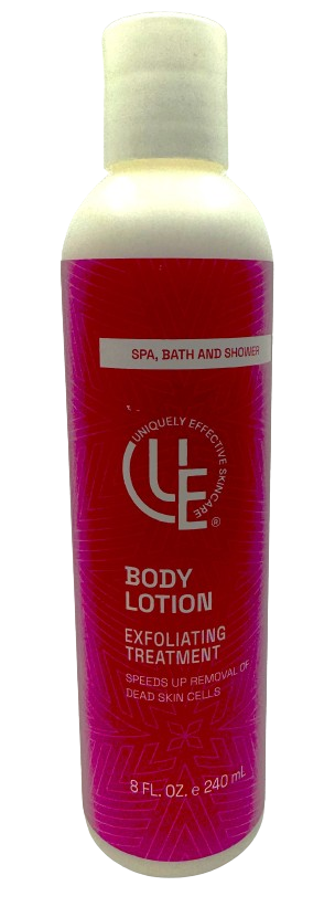 8 oz. bottle of Exfoliating Body Lotion for all skin types