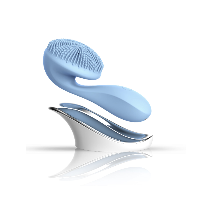 Rechargeable Silicone Face Scrubbing Brush with base