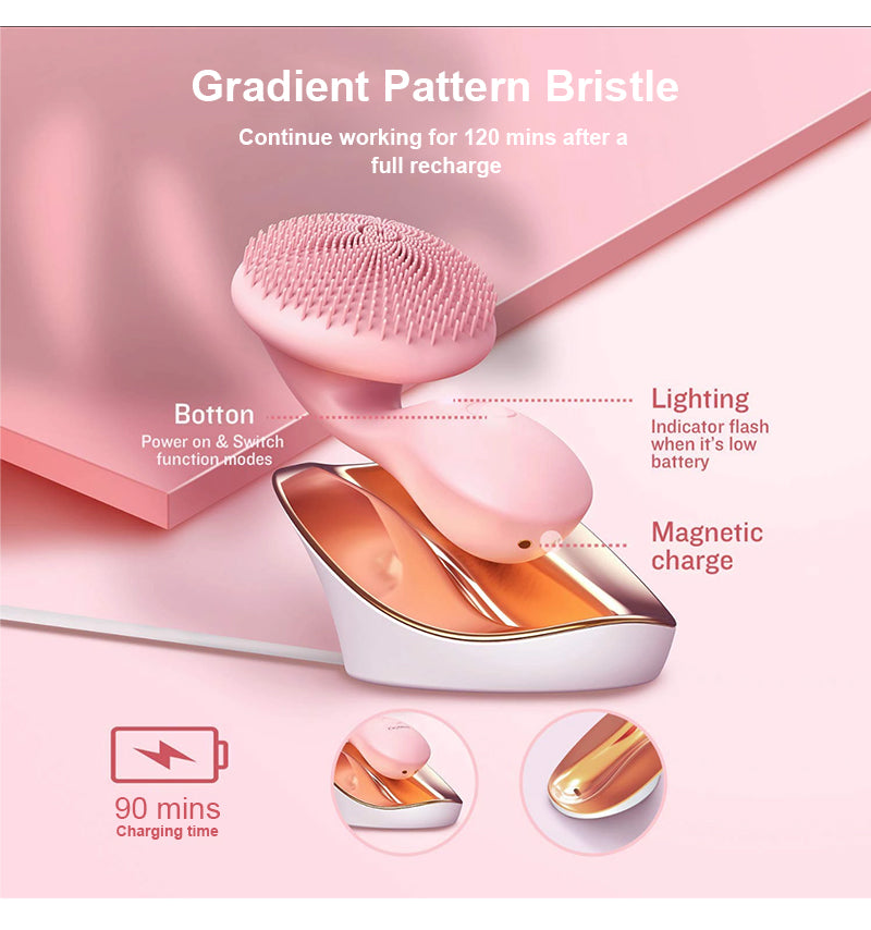 SILICONE SONIC FACIAL BRUSH:  Revitalize Your Skin